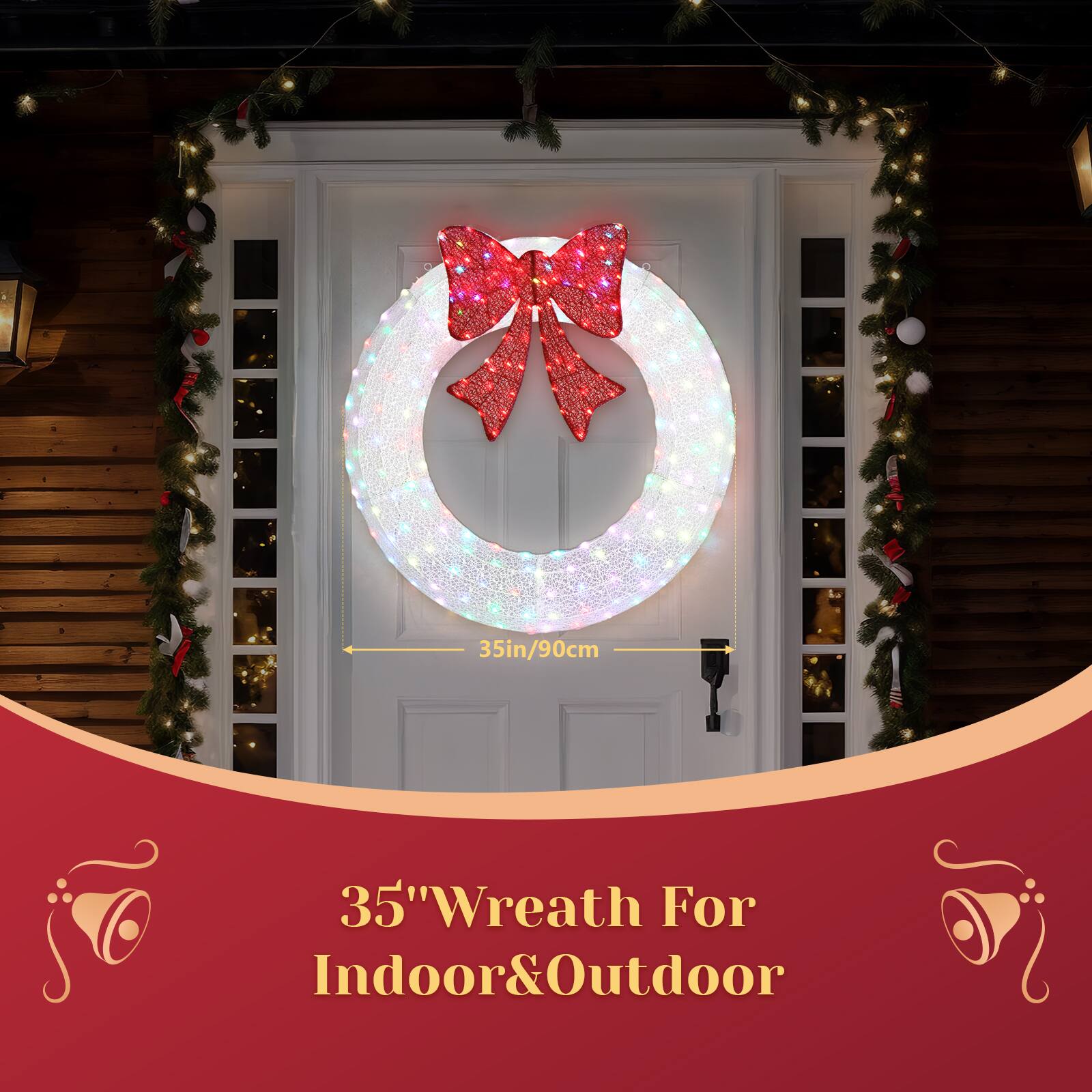 35" Wreath For Indoor & Outdoor  
35in/90cm