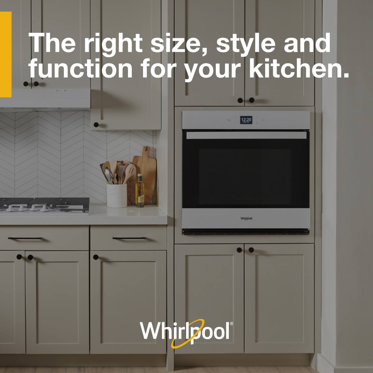 The right size, style and function for your kitchen.  
12:20  
Whirlpool