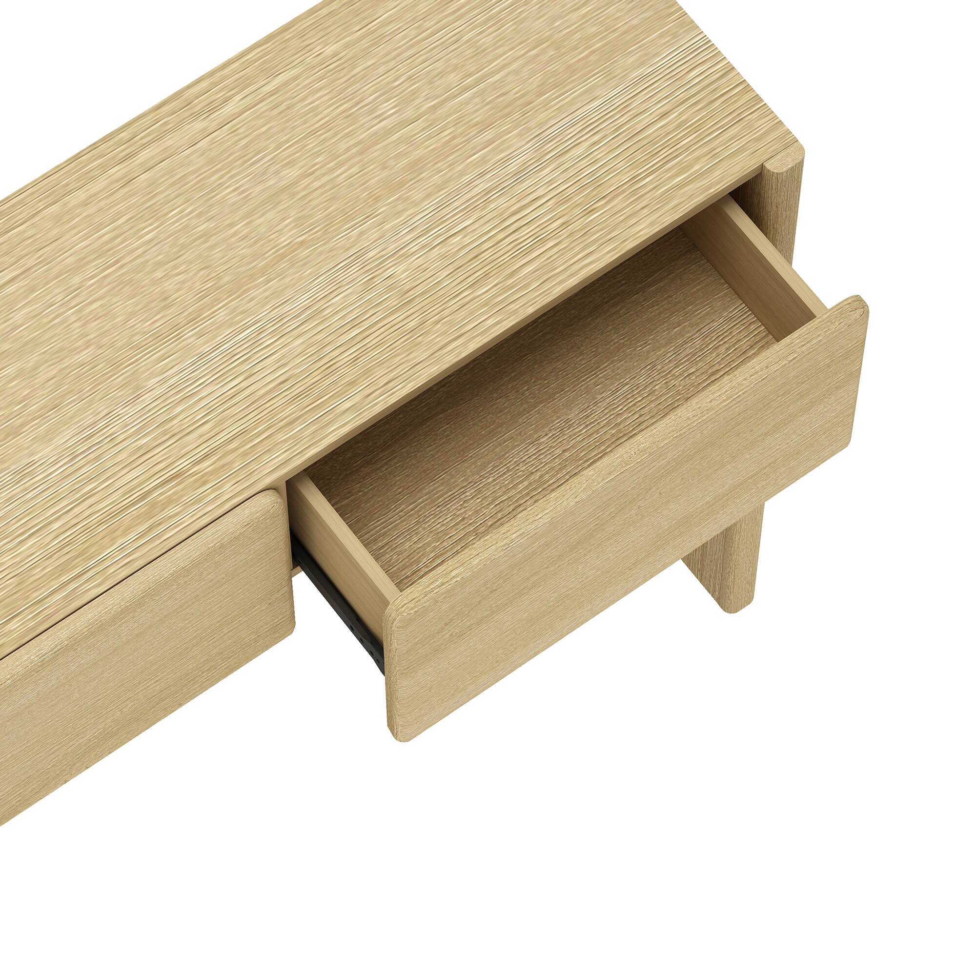 Alt View 1. TinyHomie - Console Table in Natural Oak - Oak.