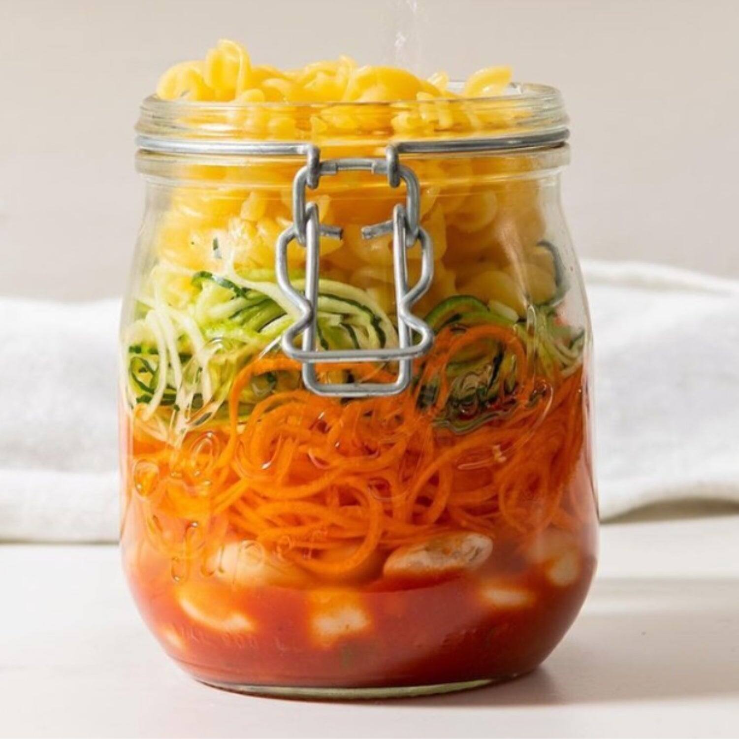 Alt View 3. Le Parfait - Super Jar - 750ml French Glass Canning Jar w/Round Body, Airtight Rubber Seal & Glass Lid, 24oz/Pint & Half (Pack of 4).