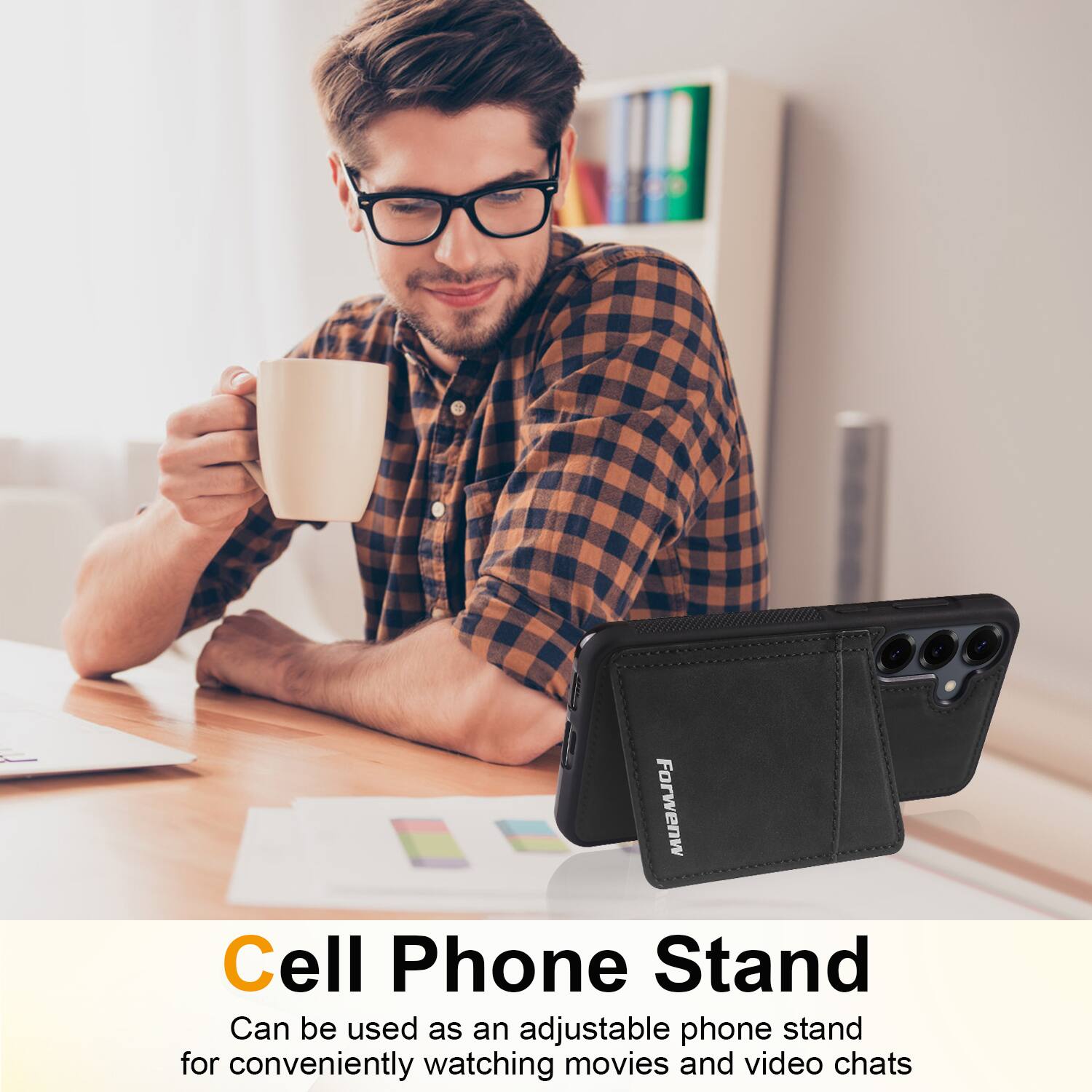I Forwenw Cell Phone Stand Can be used as an adjustable phone stand for conveniently watching movies and video chats