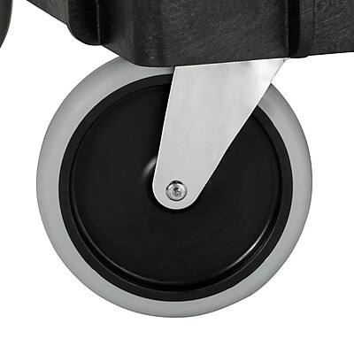 Alt View 3. RubberMaid - Rubbermaid 2-Shelf Plastic/Poly Mobile Utility Cart with Swivel Wheels - Black.