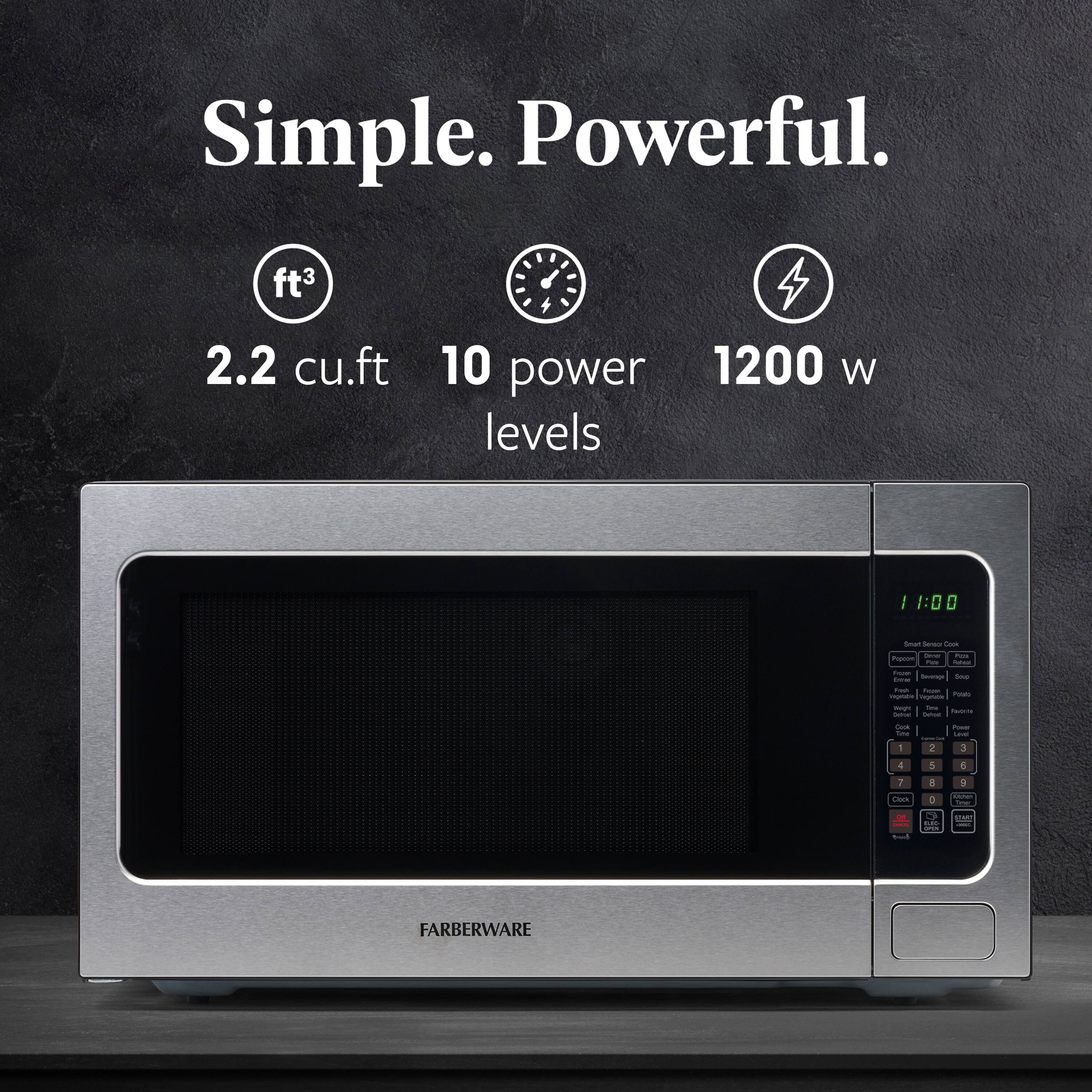 Simple. Powerful.

- 2.2 cu.ft
- 10 power levels
- 1200 W

FARBERWARE