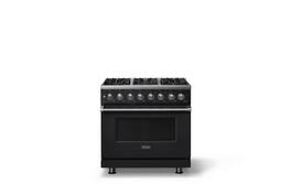 Viking - 36 in. Wide 6 Burner Pro5S 5.6 Cu. Ft. Freestanding Sealed Dual Fuel Convection LP Range - Onyx - Onyx