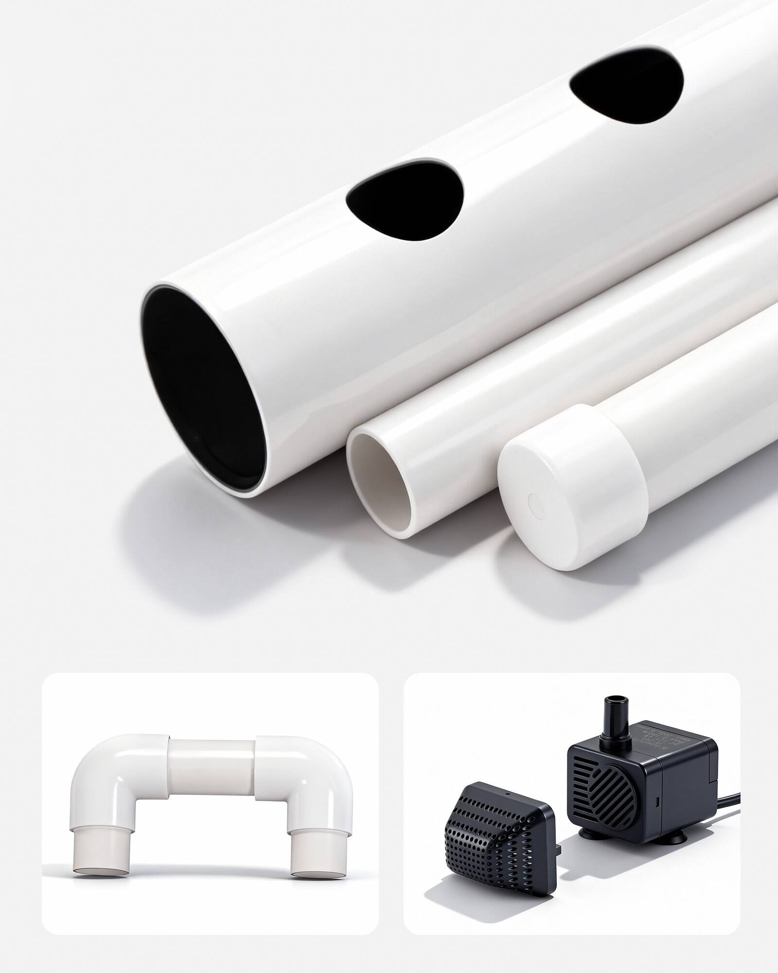 Left. VEVOR - Hydroponics Growing System Kit, 3-Tier 90 Sites UPVC Pipe Hydroponic Grow Kit with Timed Irrigation - White.