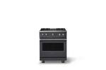 Front. Viking - 30 in. Wide Pro 5 Series 4.0 Cu. Ft. Freestanding Sealed 4 Burner Gas Convection Range - Cast Black - Cast Black.