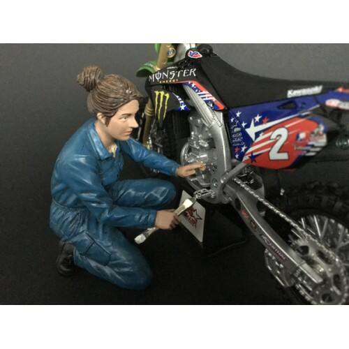 Alt View 1. American Diorama - Mechanic Chole Figurine for 1/12 Scale Motorcycle Models by American Diorama.