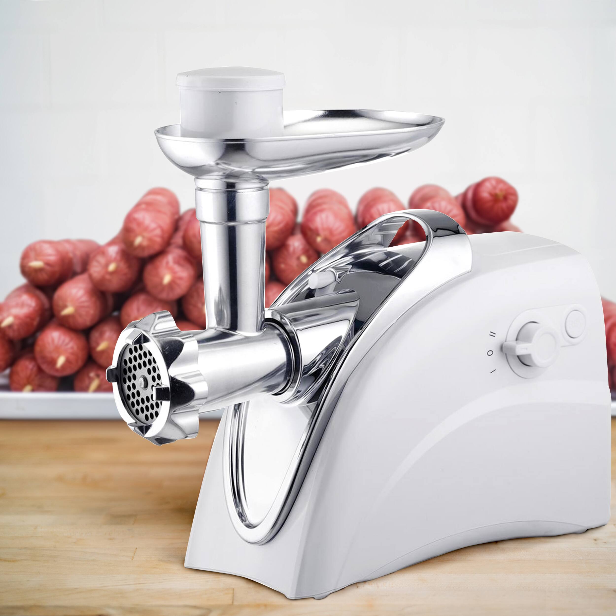 Alt View 2. Brentwood - Brentwood 400 Watt Electric Meat Grinder and Sausage Stuffer in White - White.