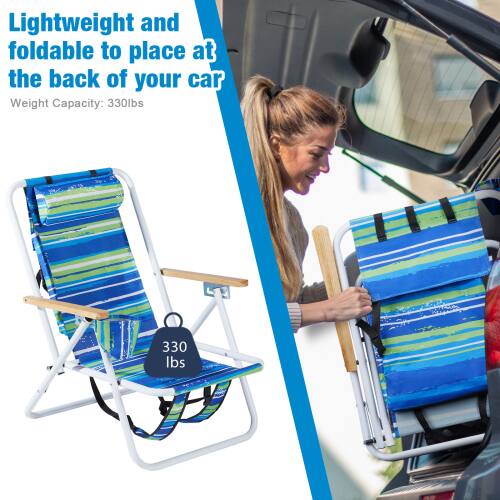Lightweight and foldable to place at the back of your car  
Weight Capacity: 330lbs  
330 lbs