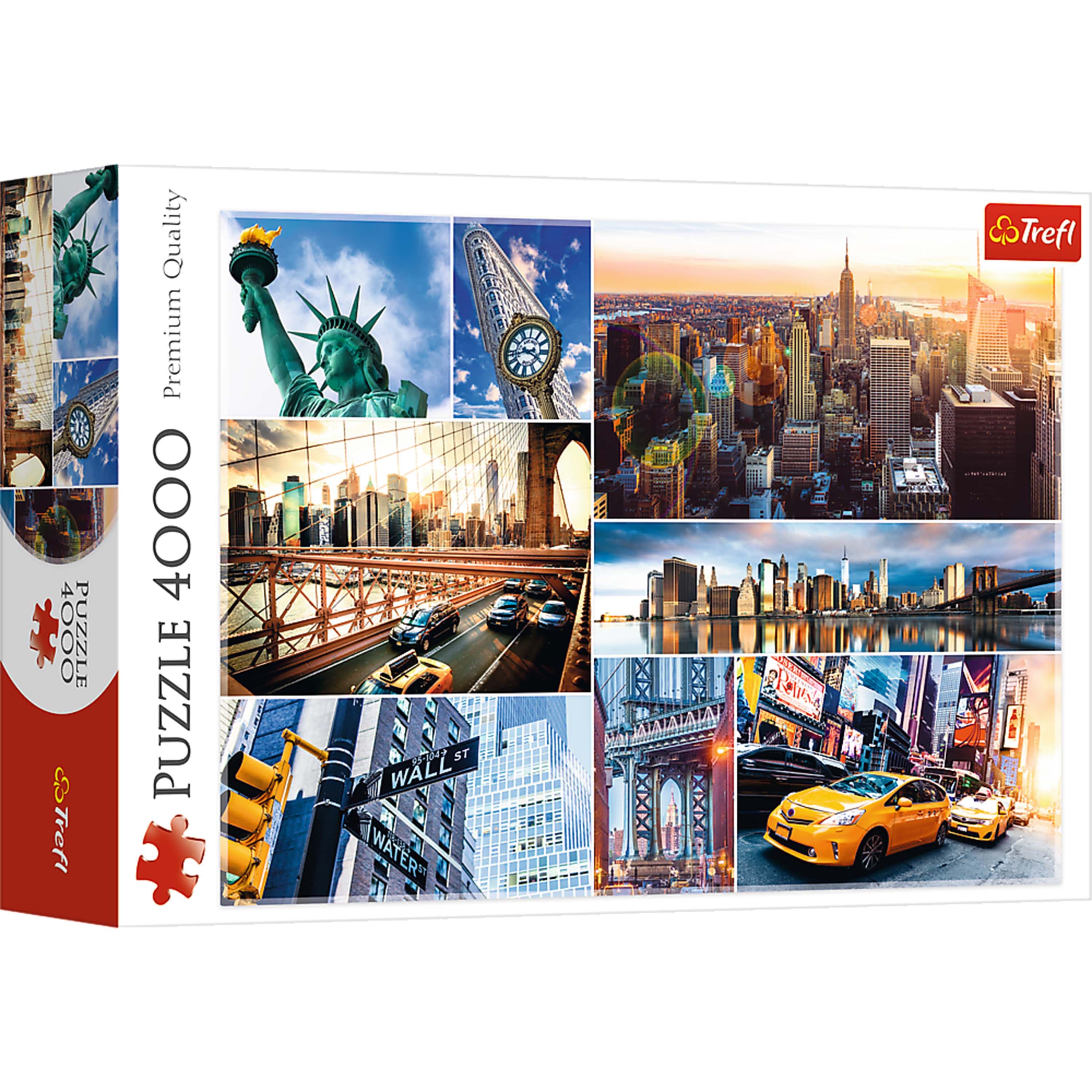 Red 4000 Piece Puzzle - New York - collage / Trefl