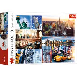 Red 4000 Piece Puzzle - New York - collage / Trefl