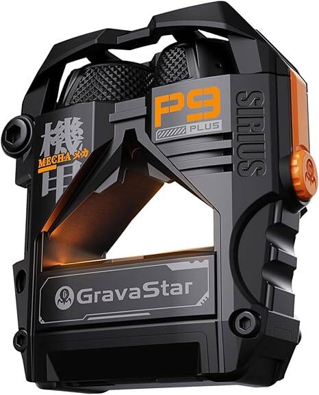 GravaStar - Sirius Plus True Wireless Noise-Canceling Earbuds with 10mm Drivers and 28-Hour Battery Life - Matte Black