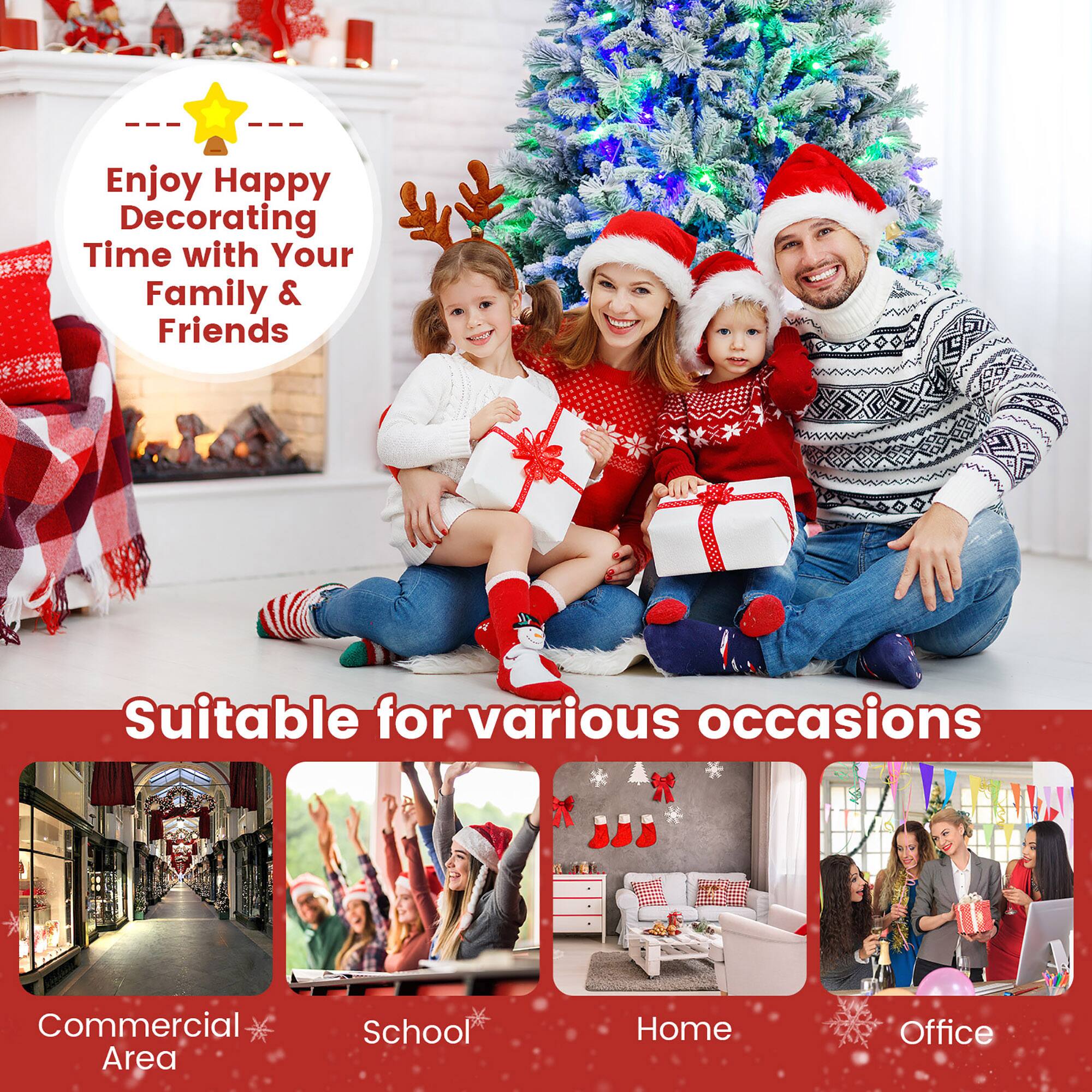 Enjoy Happy Decorating Time with Your Family & Friends

Suitable for various occasions

Commercial Area  
School  
Home  
Office