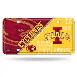 Rico Industries - Iowa State Cyclones 12x6 Metal License Plate Auto Tag - Multi
