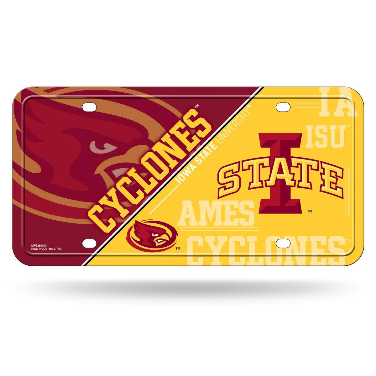 Iowa State Cyclones 12x6 Metal License Plate Auto Tag