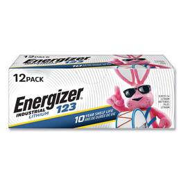 Energizer - ELN12312 3V Industrial Lithium CR123 Photo Battery (12/Pack)