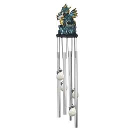 FC Design - 23" Long Dragon Holding Egg Round Top Wind Chime Outdoor Patio or Garden Hanging Decoration - Multi-Color