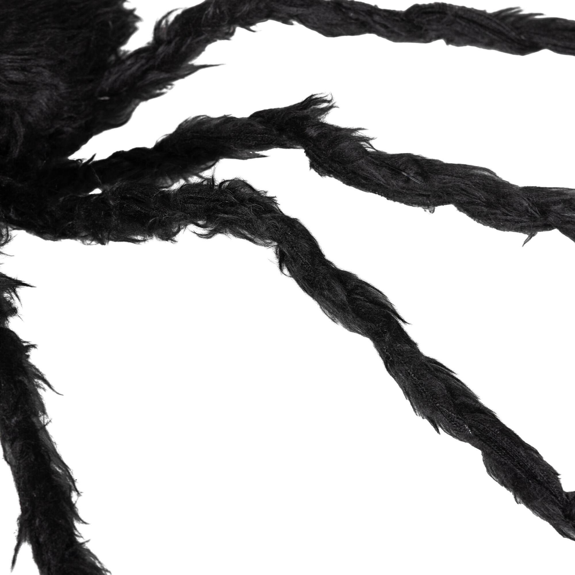 Alt View 7. Homcom - 3.25" Outdoor Halloween Decoration, Light-up Oversized Spider Halloween Prop with Light Up Bendable Legs - Black.