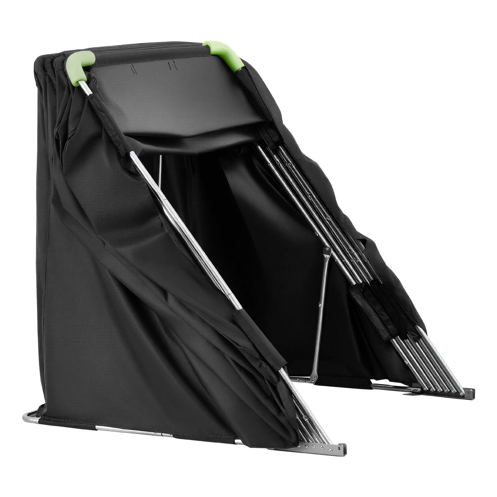 Alt View 5. VEVOR - Motorcycle Storage Shelter with Security Lock, 600D Oxford Flip-Up Garage Tent, Heavy-Duty All-Weather Motorcycle Cover - Black.