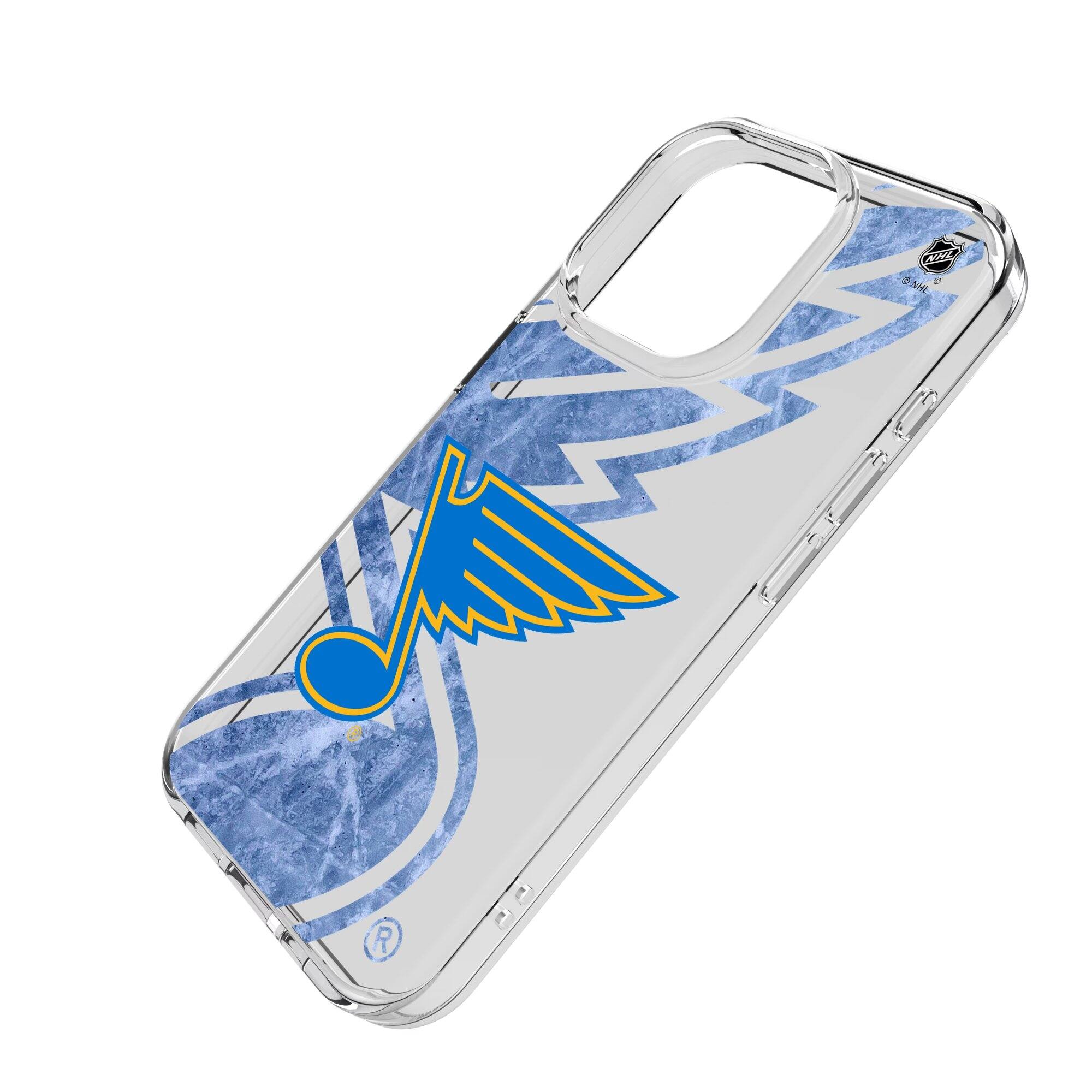 Alt View 1. Keyscaper - St. Louis Blues iPhone Clear Ice Case - 16 - Multicolor.