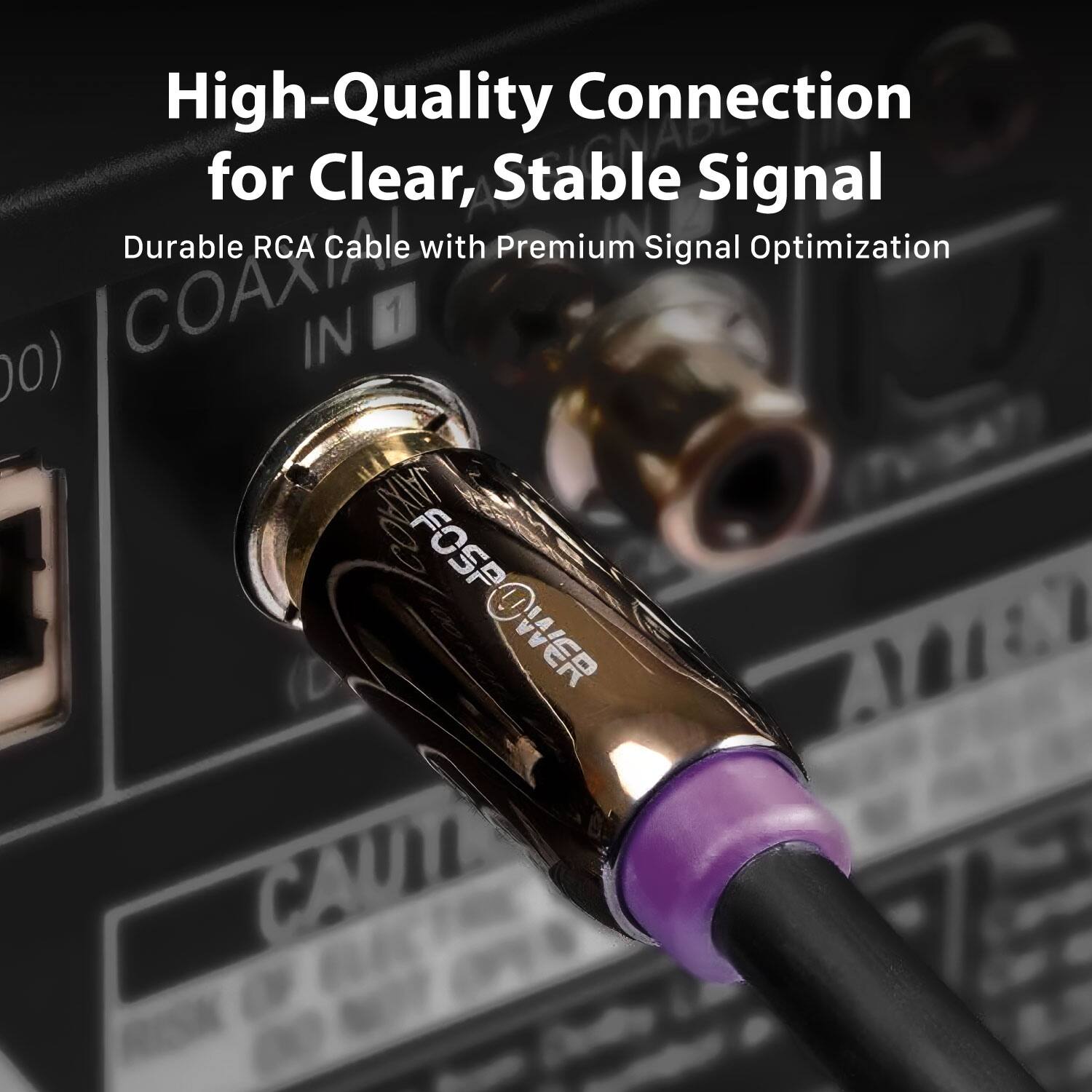 High-Quality Connection for Clear, Stable Signal  
Durable RCA Cable with Premium Signal Optimization
