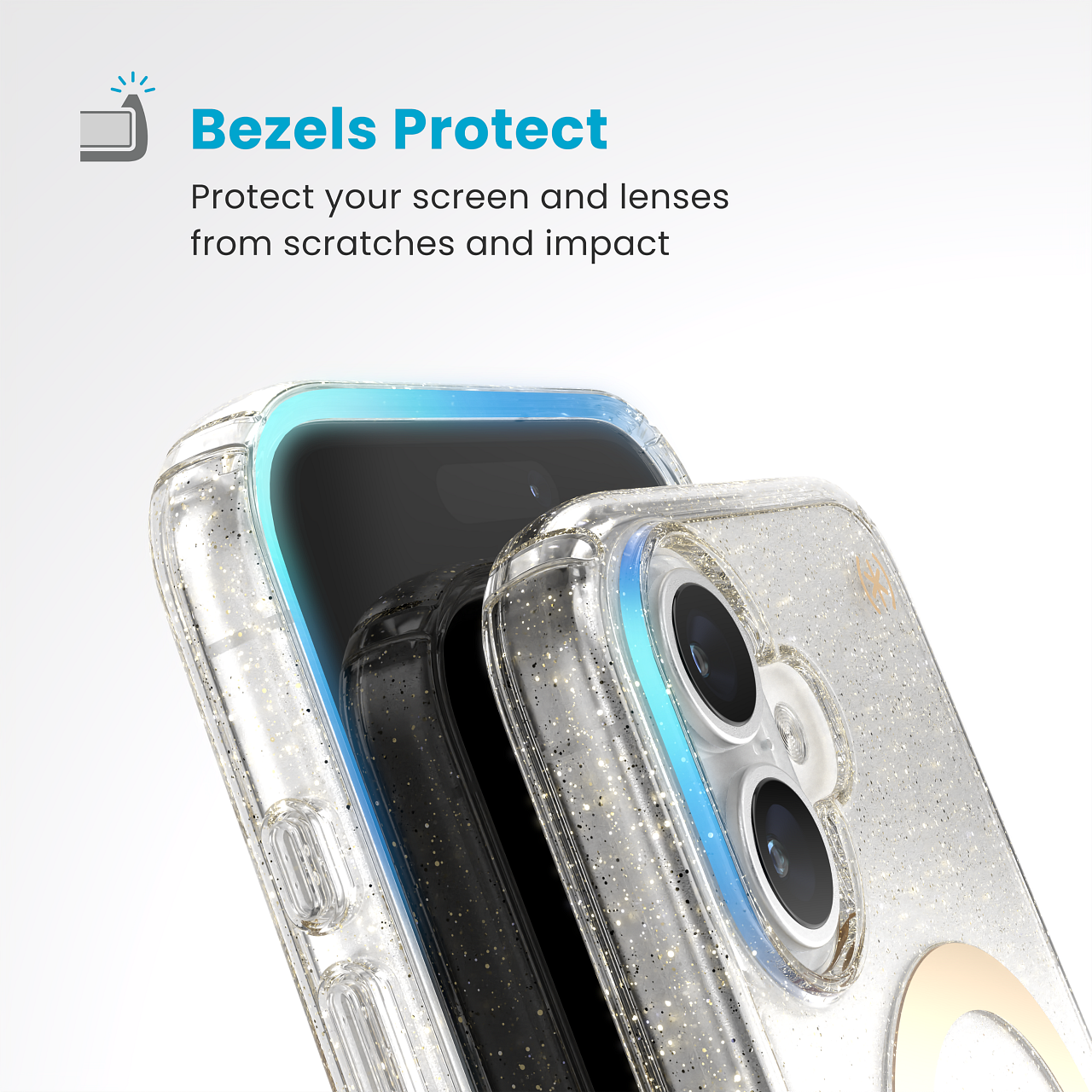 Bezels Protect

Protect your screen and lenses from scratches and impact
