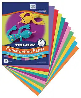 Tru-Ray - 9" x 12" Construction Paper, 50 Sheets - Assorted