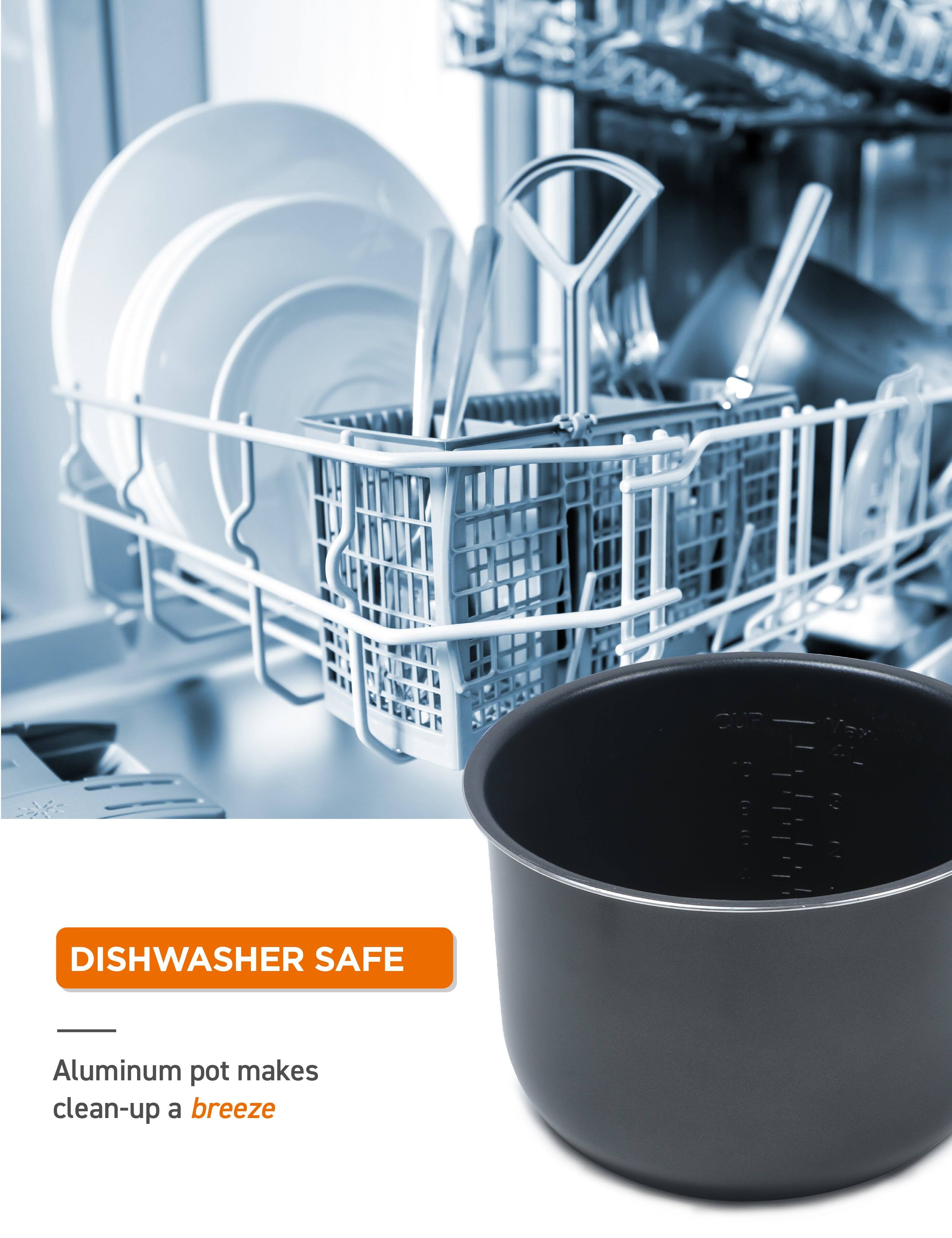 Dishwasher Safe: Aluminum pot makes clean-up a breeze.