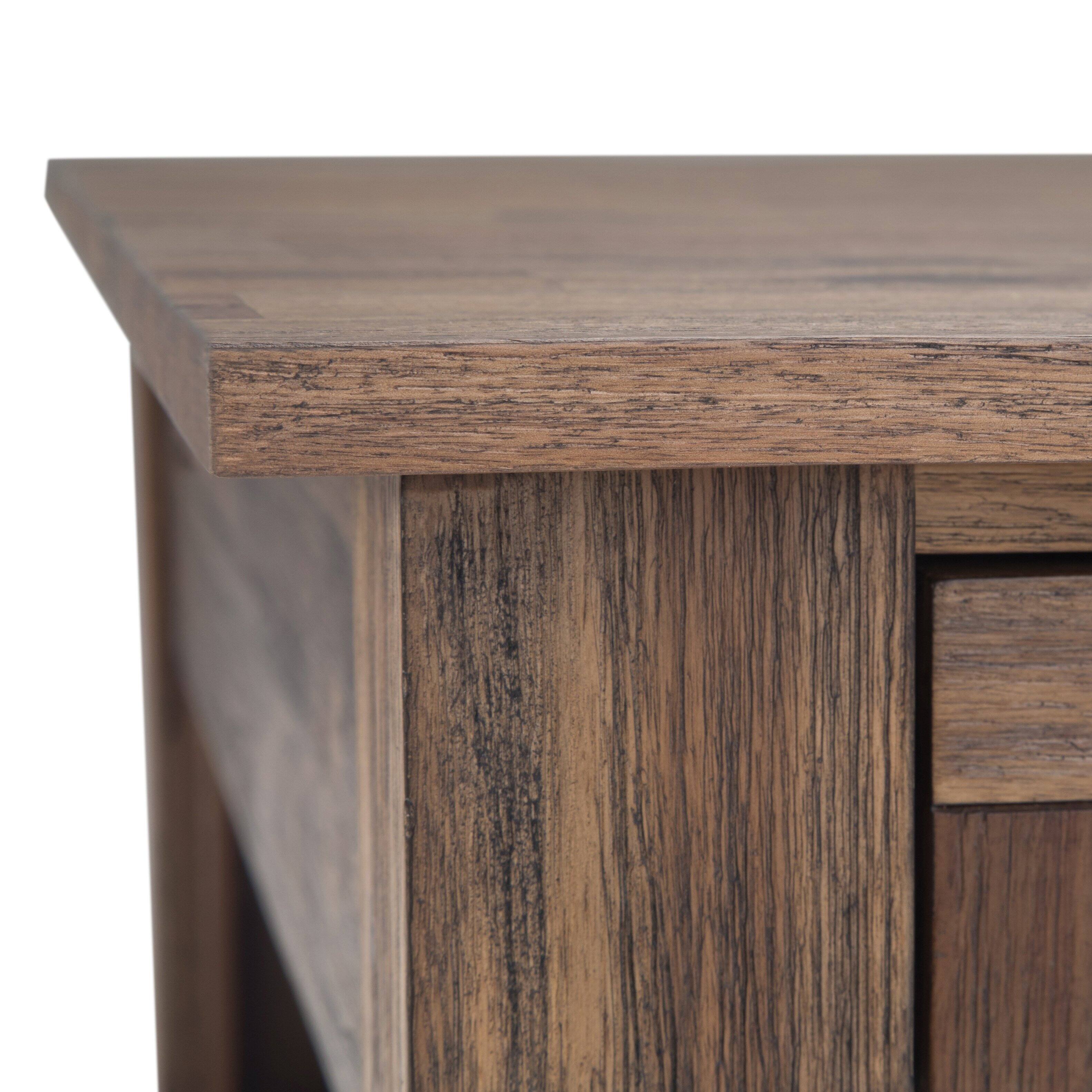Alt View 5. Simpli Home - Monroe 38 inch Coffee Table with 22 inch End Tables (Set of 3) - Rustic Natural Aged Brown.