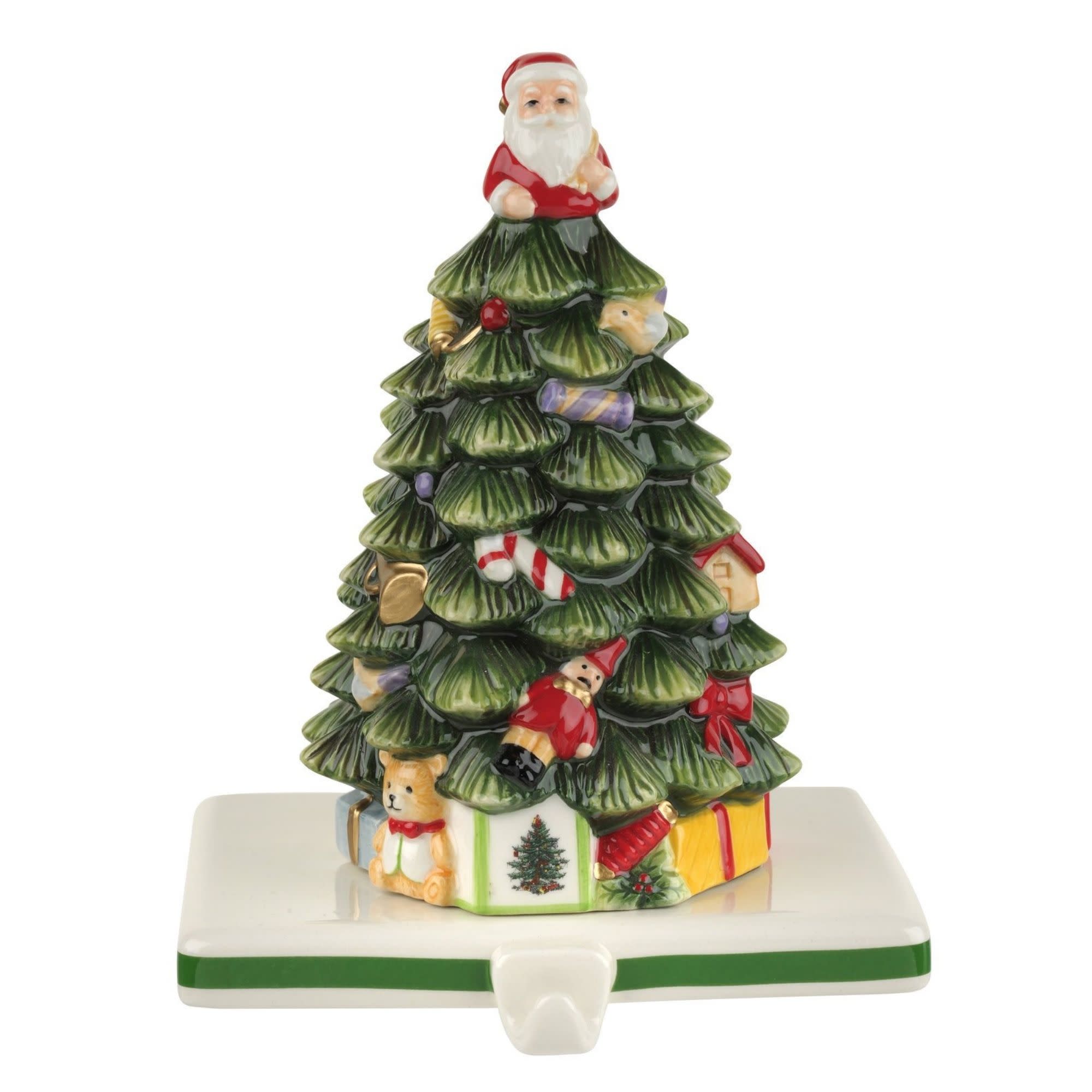 Front. Spode - Spode Christmas Tree Stocking Holder - Multicolored.