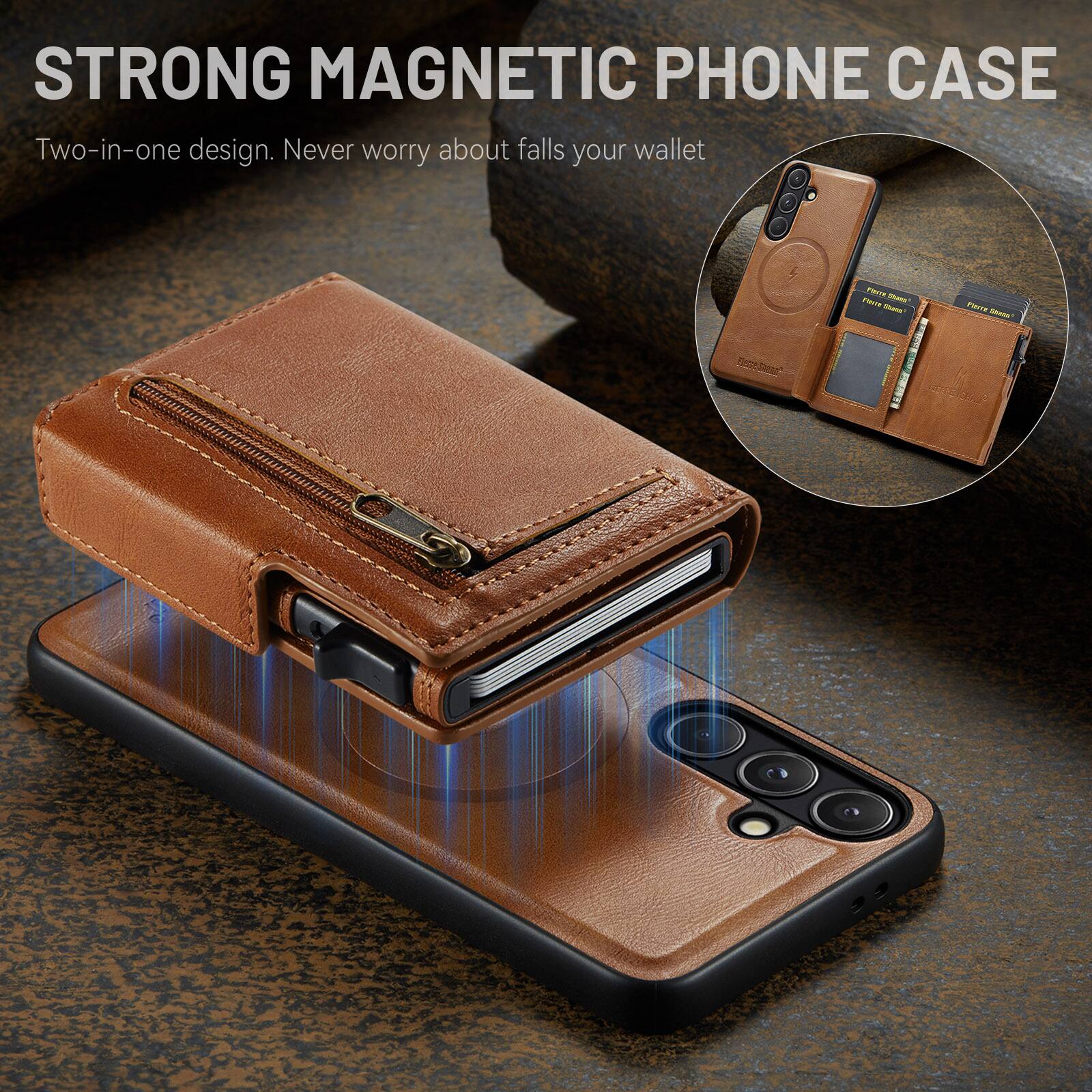 STRONG MAGNETIC PHONE CASE

Two-in-one design. Never worry about falls your wallet