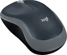 Front. Logitech - M185 Wireless Optical Ambidextrous Mouse - Swift Gray.