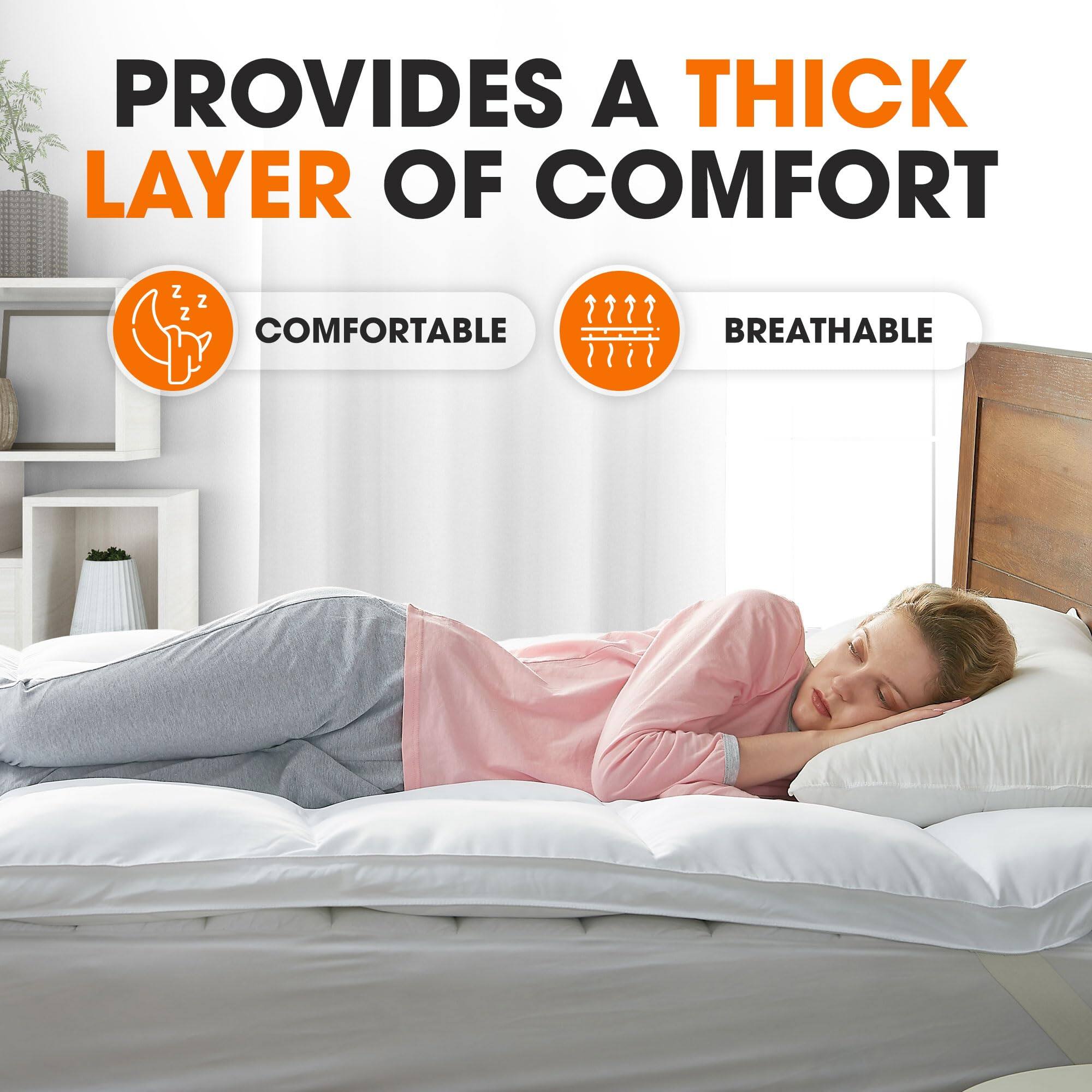 PROVIDES A THICK LAYER OF COMFORT

COMFORTABLE

BREATHABLE
