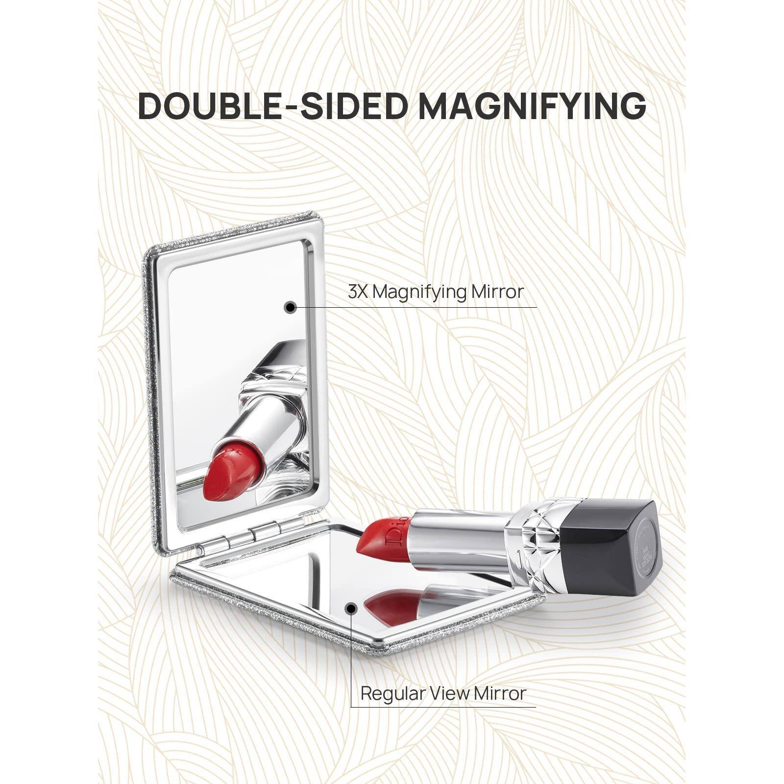 DOUBLE-SIDED MAGNIFYING

3X Magnifying Mirror

Regular View Mirror