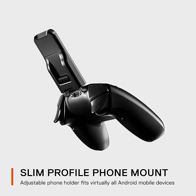 SLIM PROFILE PHONE MOUNT  
Adjustable phone holder fits virtually all Android mobile devices