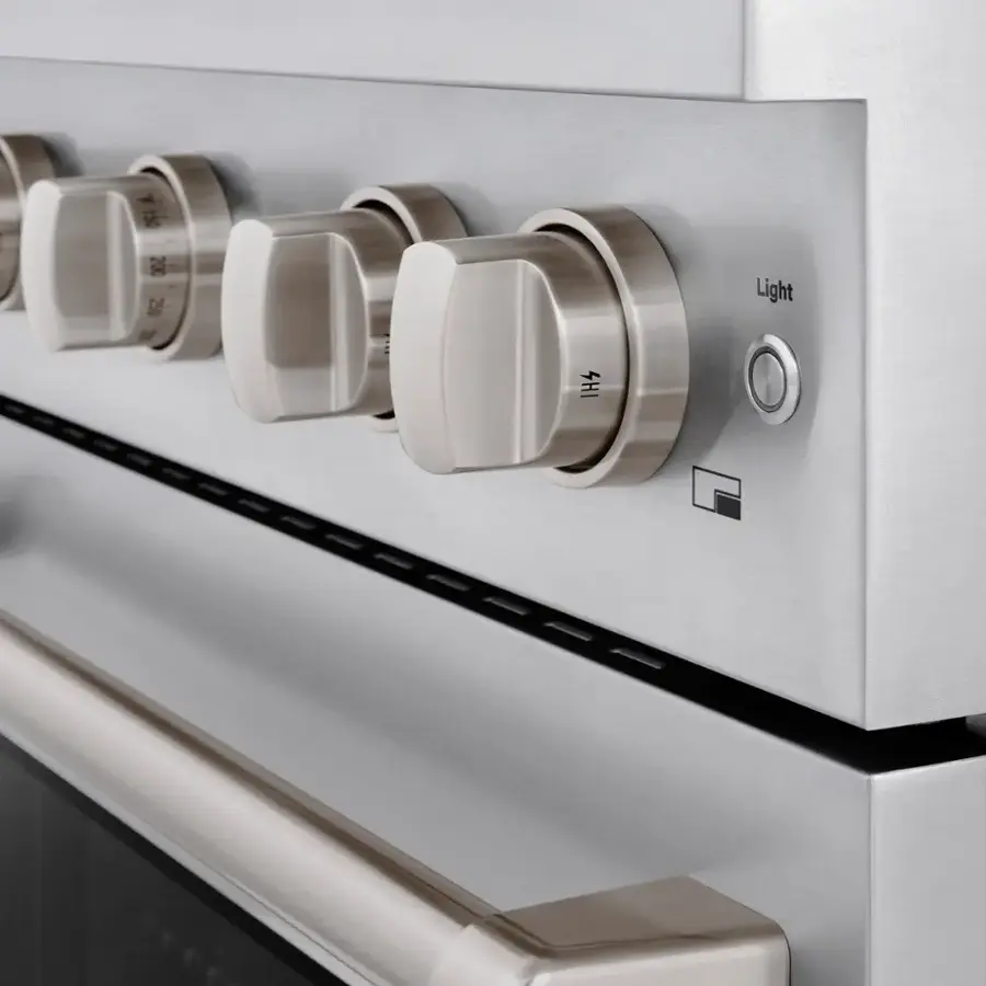 The text on the image reads: "150 200 250 Light HI". This suggests that the oven has three different temperature settings, which can be selected using the knobs. The knobs are labeled with the corresponding temperature values, making it easy for the user to choose the desired setting. The "Light HI" setting likely refers to the highest temperature setting, which is 250 degrees.