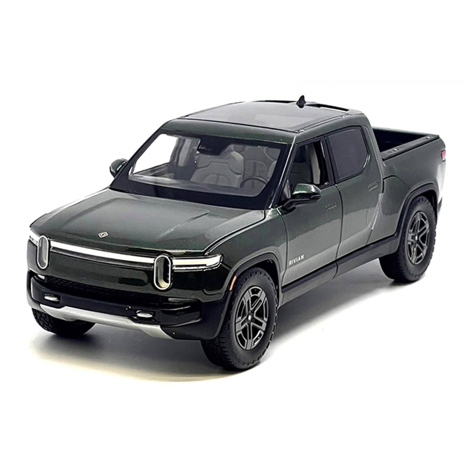 Alt View 1. Maisto - Rivian R1T Pickup Truck Dark Green Metallic with Sunroof "Special Edition" Series 1/18 Diecast Model Car by Maisto.