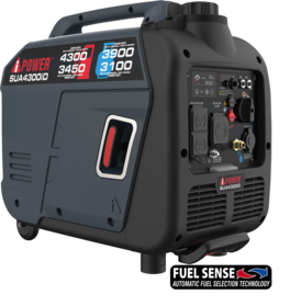 A-iPower - SUA4300iD 4300W Portable Dual Fuel Inverter Generator Quiet RV Ready CO Sensor Lightweight Backup Power