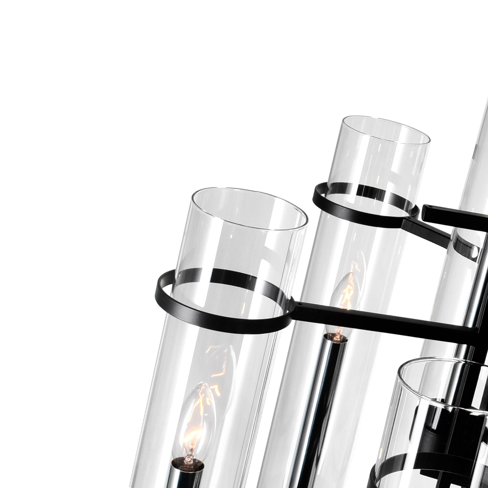 Left. CWI Lighting - Sierra 8 Light Up Chandelier With Black Finish - Black.