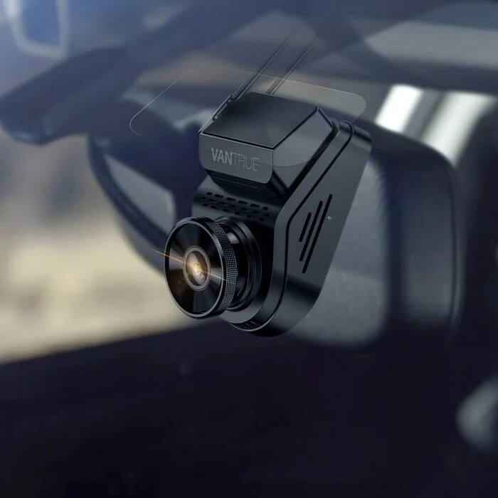 Left. Vantrue - Vantrue - S1 PRO 3K HDR Mini Front Dashcam, STARVIS 2, Night Vision, Parking Mode, ADAS, Voice Control, 5GHz Wi-Fi & GPS - Black.