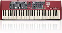 NordVPN - Nord Electro 6D 61-Key Stage Piano, Semi-Weighted Waterfall Keyboard, Red