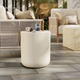 Brion Indoor - Outdoor Patio Concrete Stool by Modway - White