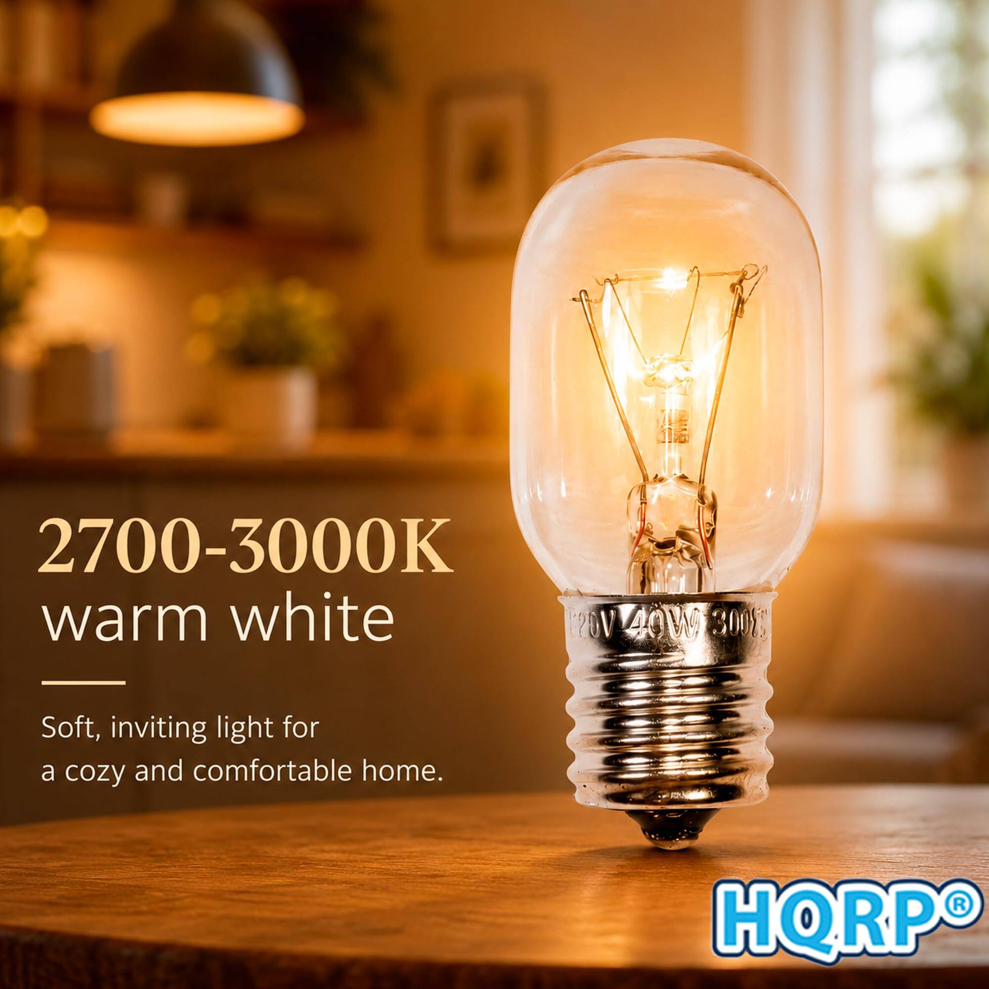 2700-3000K warm white  
VOS 40VA 300%  
Soft, inviting light for a cozy and comfortable home.  
HQRP