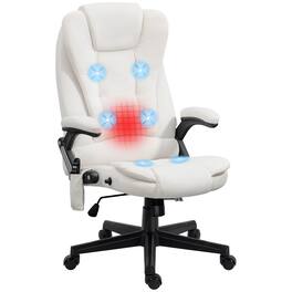 Vinsetto - Vibrating Massage Office Chair with Heat, Remote - White
