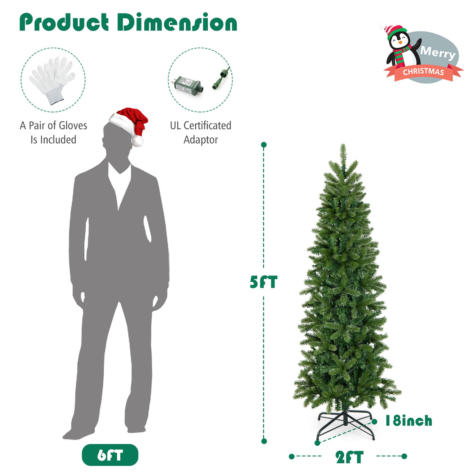 Product Dimension  
Merry CHRISTMAS  

A Pair of Gloves Is Included  
UL Certificated Adaptor  

5FT  
18inch  
2FT  

6FT