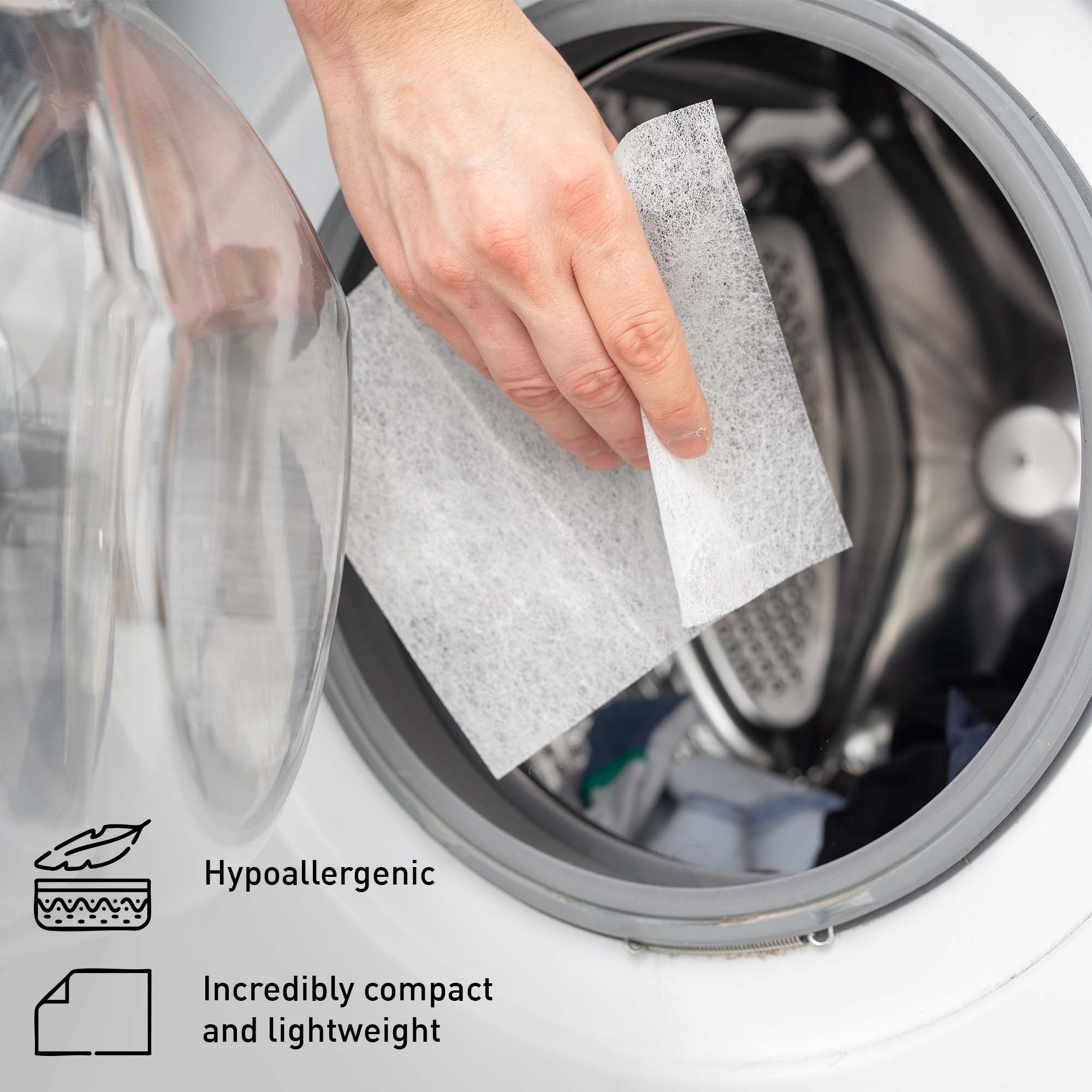 Hypoallergenic  
Incredibly compact and lightweight