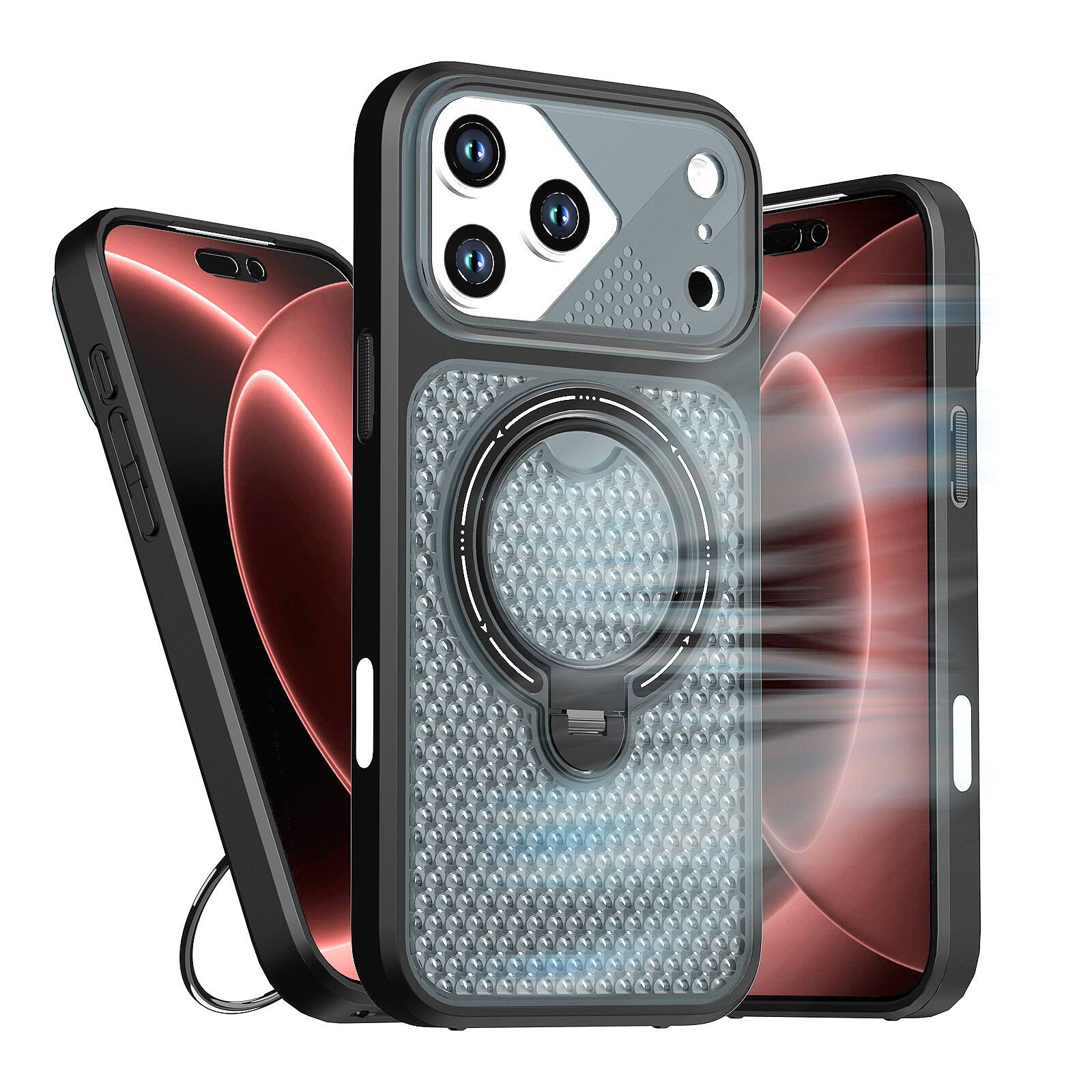 Dteck Magnetic Case for iPhone 18 Pro Max Shockproof PC+TPU Ring ...