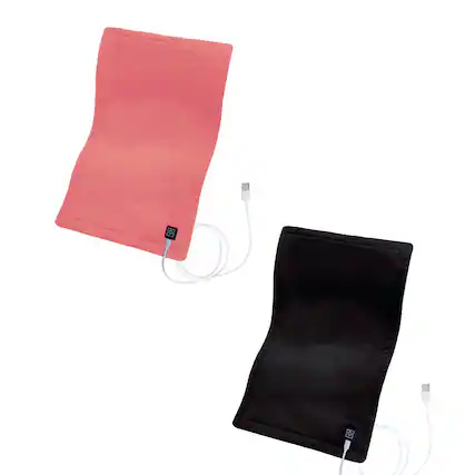 Front. Pursonic - Pursonic Comfort Duo: Extra Large Electric Heating Pads (Pink & Black).