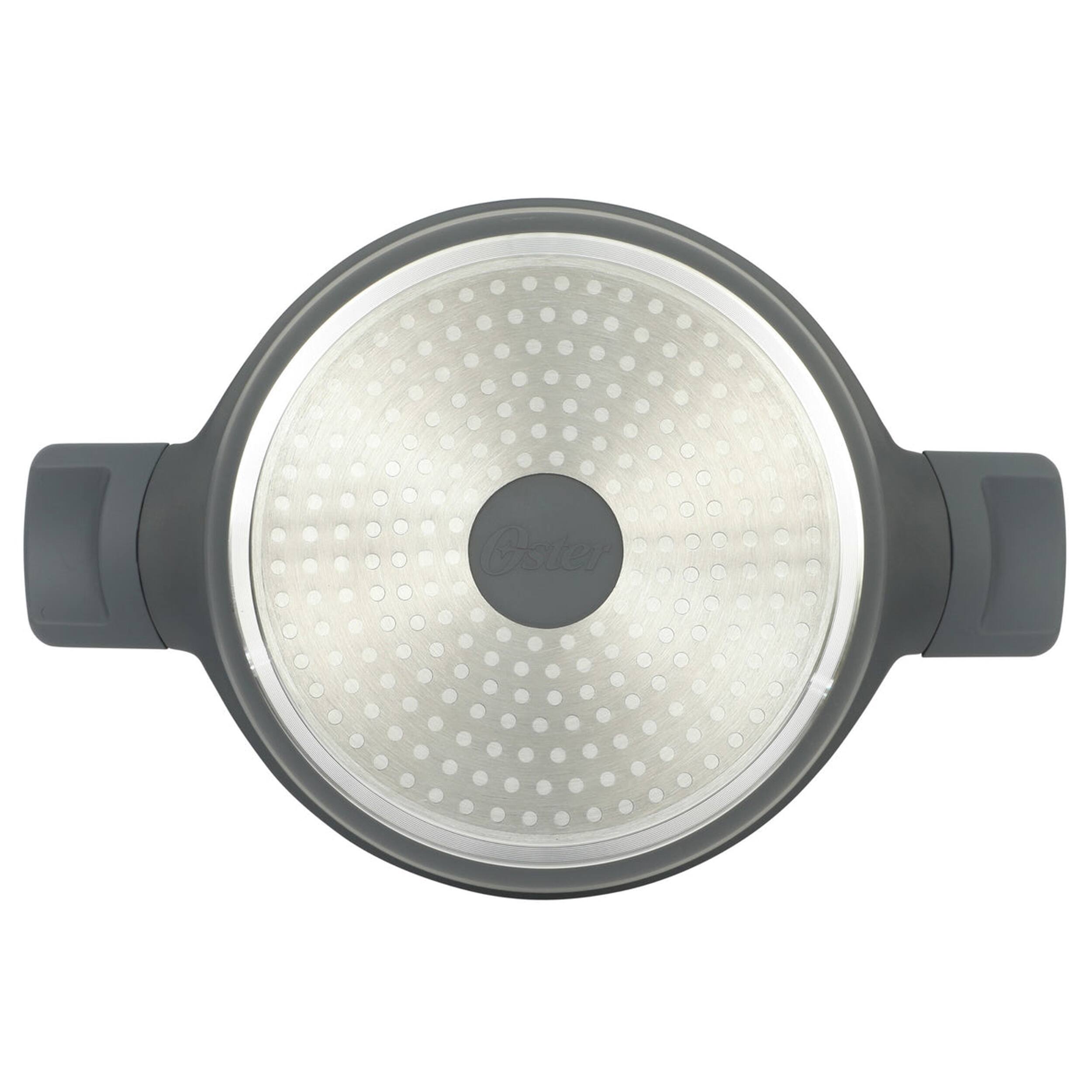 Alt View 2. Oster - Oster Rooney 5 Quart Ceramic Nonstick Cast Aluminum Dutch Oven with Lid in Grey - Grey.