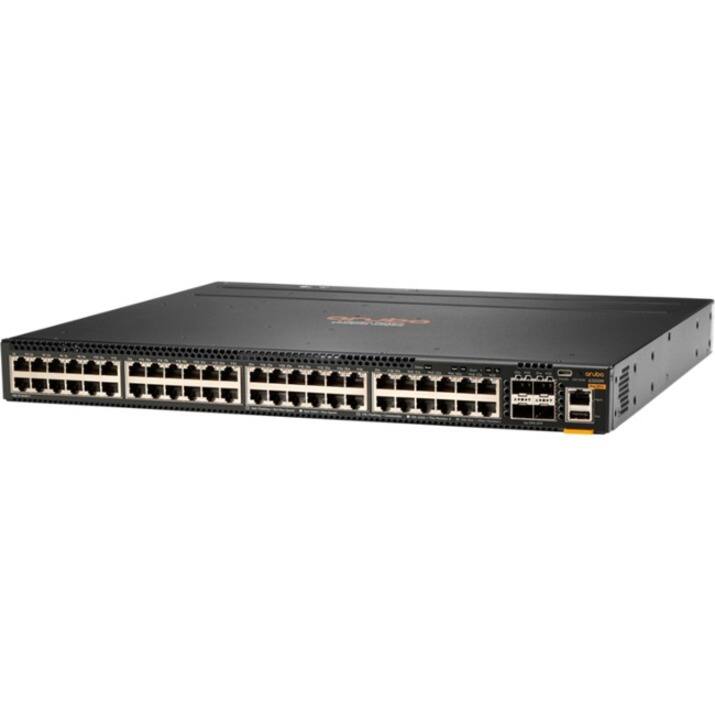 Alt View 1. HP - HPE 6300M 48-port 1GbE and 4-port SFP56 Power-to-Port 2 Fan Trays 1 PSU Bundle - 48 Ports - Manageable - Gigabit - Black.